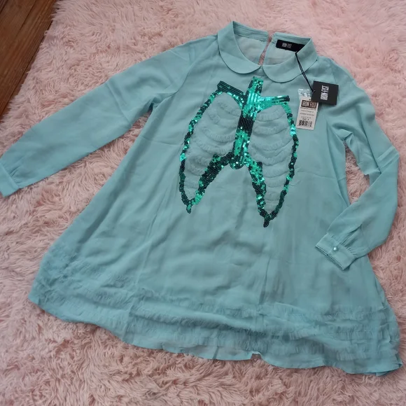 Dead Mermaid NWT Iron Fist babydoll lace dress! Pastel goth/ fairycore! - Picture 14 of 16